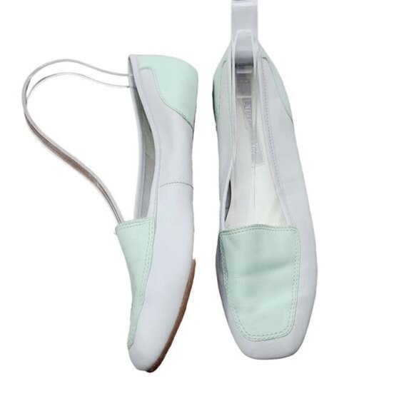 Enzo Angiolini Pastel Green Leather Liberty Loafers 8 M - Picture 1 of 15